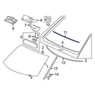 Honda OE - Front Upper Windshield Molding