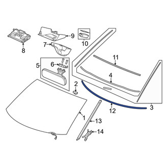 Honda OE - Front Lower Windshield Molding