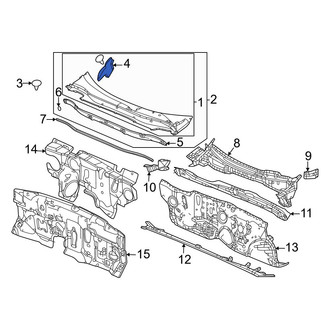 Honda OE - Front Right Hood Hinge Cover