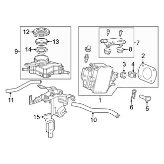 Honda OE - Cowl - Components on Dash Panel (Brake Pedal, Feel Simulator), (Hybrid Sport / Hybrid Sport Touring)