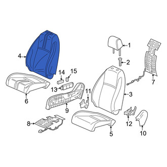 Honda OE - Front Left Seat Back Cushion Cover