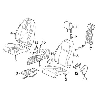 Honda OE - Seats & Tracks - Passenger Seat Components (With Power), (EX-L / Hybrid Sport Touring / Hybrid Sport-L)