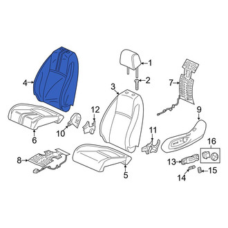 Honda OE - Front Left Seat Back Cushion Cover