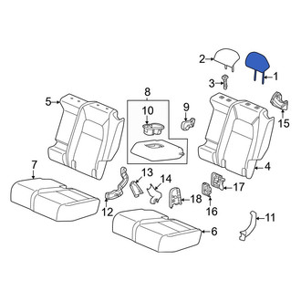 Honda OE - Rear Left Inner Headrest