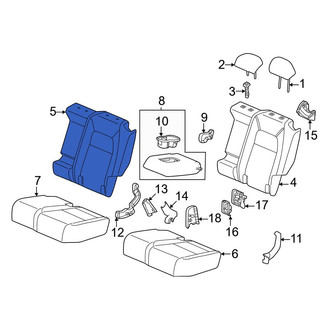 Honda OE - Rear Left Seat Back Cushion Cover