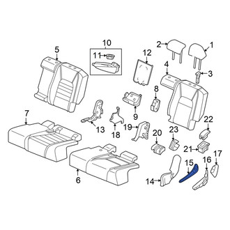Honda OE - Rear Left Inner Seat Back Recliner Adjustment Handle