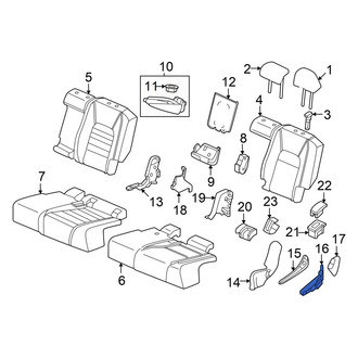 Honda OE - Rear Left Outer Seat Back Recliner Adjustment Handle