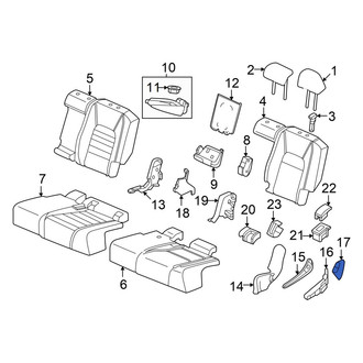 Honda OE - Left Seat Back Recliner Adjustment Handle Cap