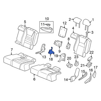Honda OE - Rear Left Inner Seat Back Recliner Adjustment Mechanism Cover