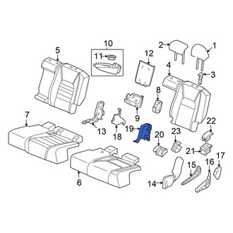 Honda OE - Rear Center Left Seat Hinge Cover