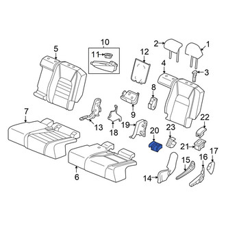 Honda OE - Rear Center Left Seat Trim Panel