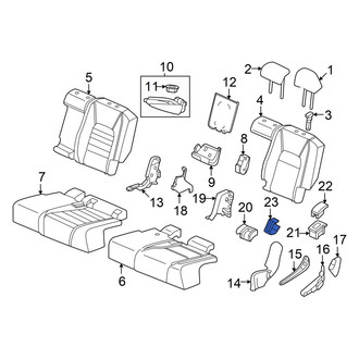 Honda OE - Rear Left Inner Seat Hinge Cover
