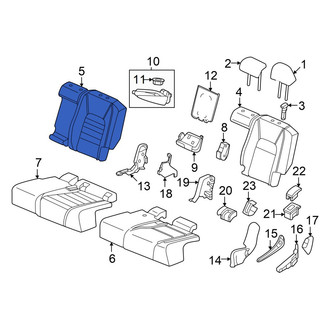Honda OE - Rear Left Seat Back Cushion Cover
