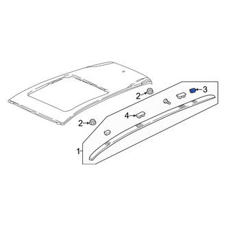 Honda OE - Outer Roof Luggage Carrier Side Rail Cap
