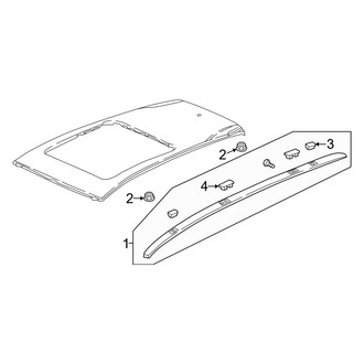 Honda OE - Roof - Exterior Trim (With Sunroof, With Roof Rails)