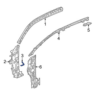 Honda OE - Left Body A-Pillar Baffle Plate