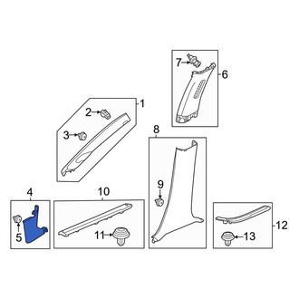 Honda OE - Left Kick Panel Trim