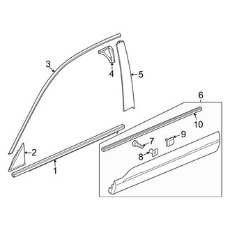 Honda OE - Front Door - Exterior Trim