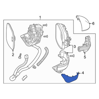 Honda OE - Front Left Lower Door Mirror Cover