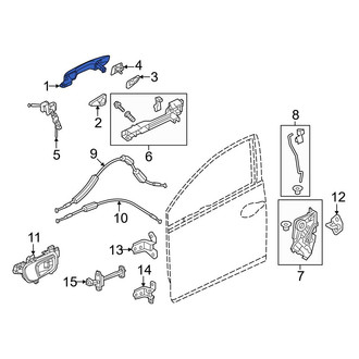 Honda OE - Front Right Outer Exterior Door Handle