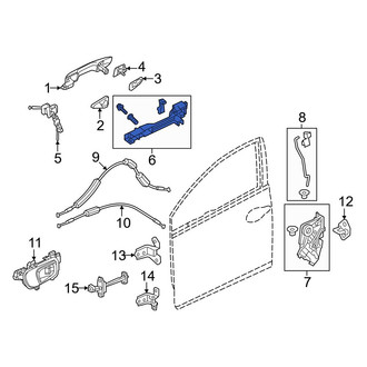 Honda OE - Front Left Exterior Door Handle Base