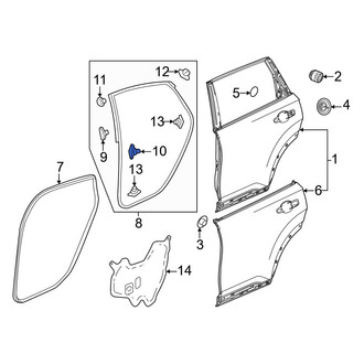 Honda OE - Door Seal Clip