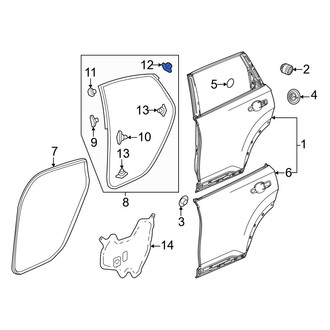 Honda OE - Door Seal Clip
