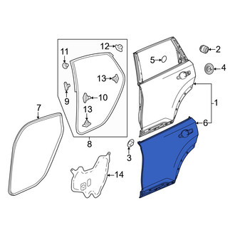 Honda OE - Rear Left Outer Door Outer Panel