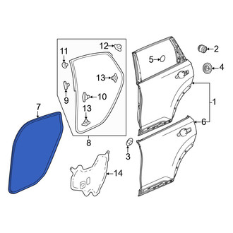 Honda OE - Rear Inner Door Seal