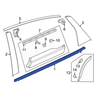 Honda OE - Rear Right Door Belt Molding