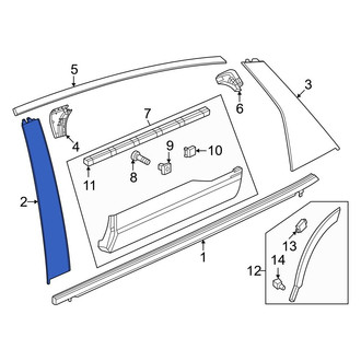 Honda OE - Front Right Rearward Door Applique