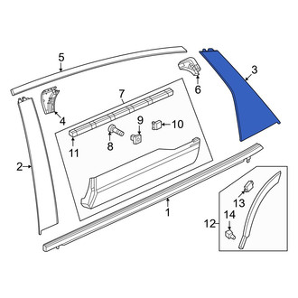 Honda OE - Rear Left Forward Door Applique