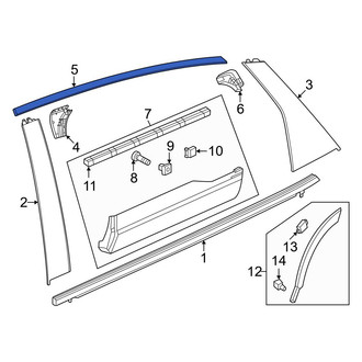 Honda OE - Rear Left Door Reveal Molding