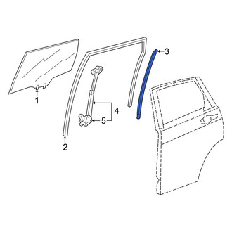 Honda OE - Rear Left Window Regulator Guide
