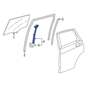 Honda OE - Front Right Window Motor and Regulator Assembly