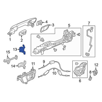 Honda OE - Rear Right Upper Door Hinge