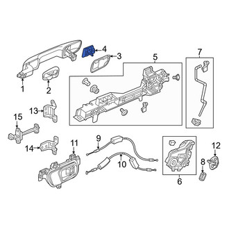 Honda OE - Front Right Exterior Door Handle Cover