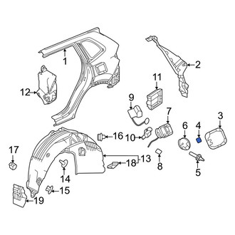 Honda OE - Fuel Filler Door Clip
