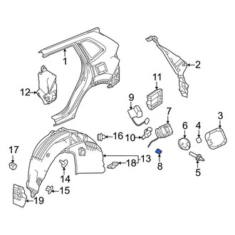 Honda OE - Fuel Filler Housing Clip