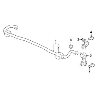 Honda OE - Rear Suspension - Stabilizer Bar & Components (FWD)