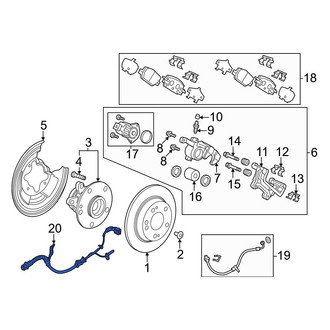 Honda OE - Rear Left ABS Wheel Speed Sensor