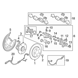 Honda OE - Rear Suspension - Brake Components (AWD)