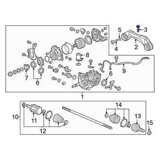 Honda OE - Upper Differential Mount Bolt