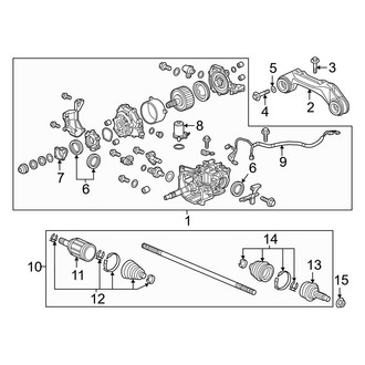 Honda OE - Rear Suspension - Axle & Differential (AWD)
