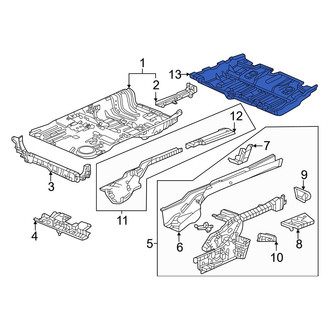 Honda OE - Rear Floor Pan Splash Shield