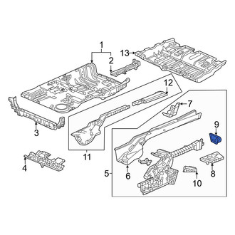 Honda OE - Rear Left Frame Rail End