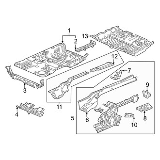 Honda OE - Rear Body & Floor - Floor & Rails (EX / EX-L / LX)