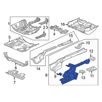 Honda OE - Rear Right Frame Side Member Assembly