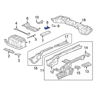 Honda OE - Floor Side Rail Bracket