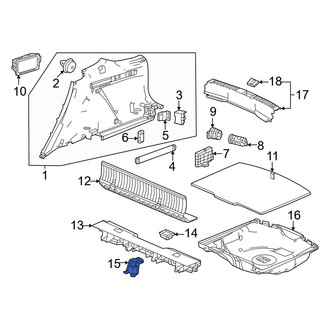 Honda OE - Left Trunk Trim Panel Bracket
